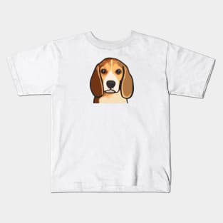 Beagle Puppy Head Kids T-Shirt